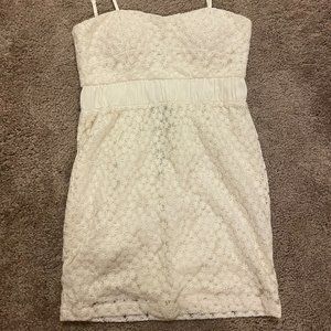 Cream and White lacy dress